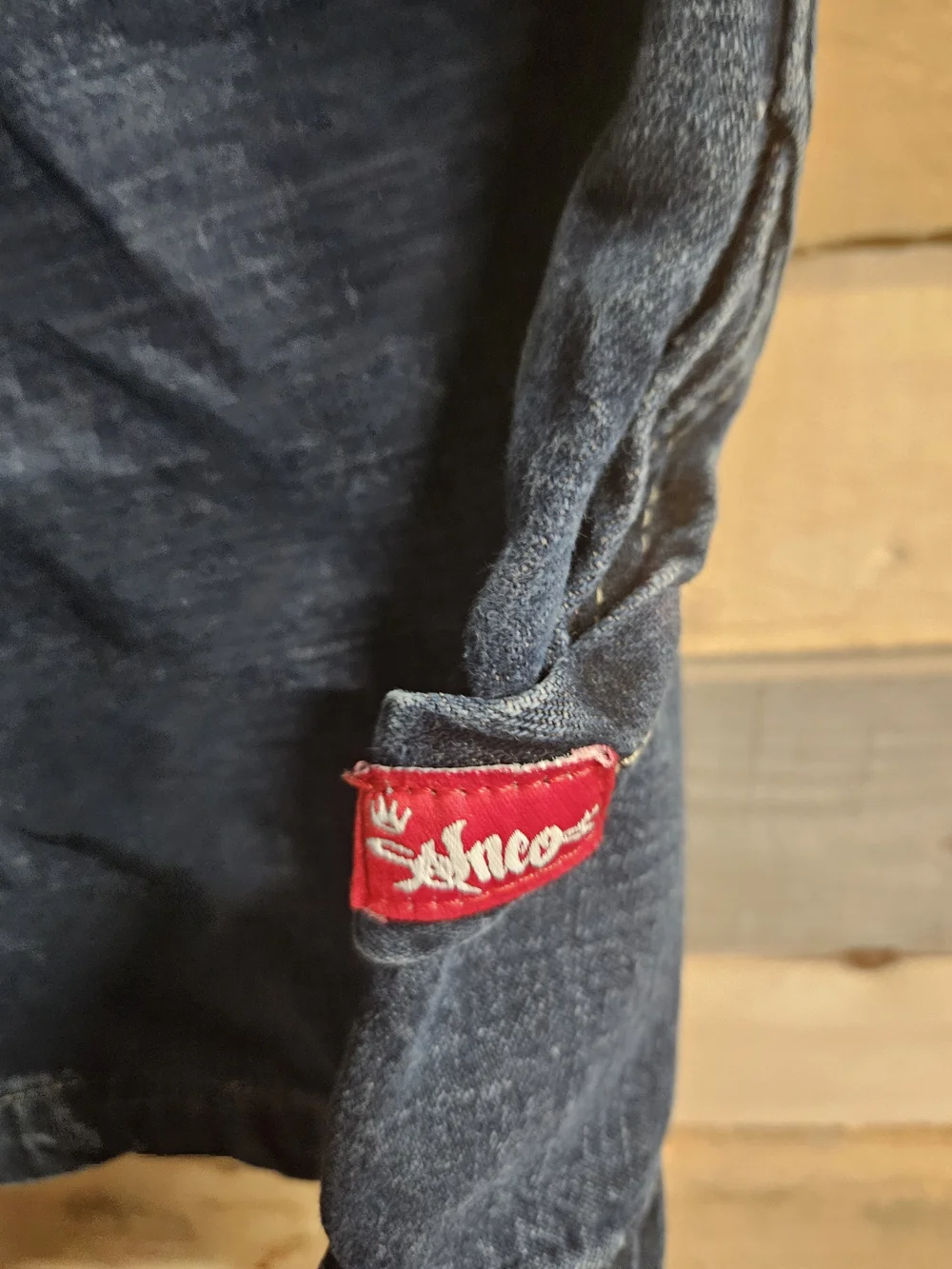 Vintage JNCO Kids Denim Shorts Size 10 Embroidered Jorts Bulldog Pocket Patch